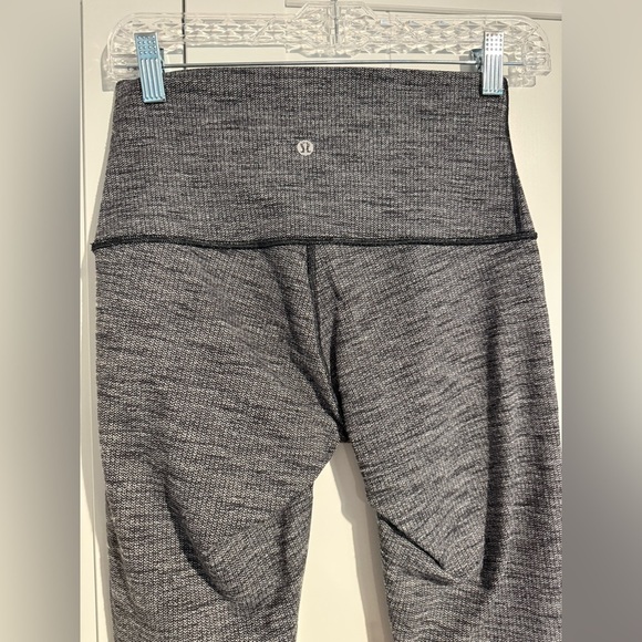 Lululemon Wunder Under Pant (Hi-Rise) Luon Variegated Knit Black Heathered Black - Picture 7 of 8